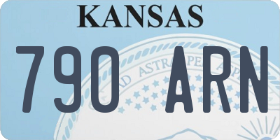 KS license plate 790ARN