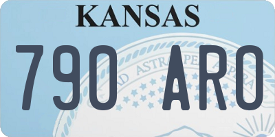 KS license plate 790ARO