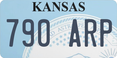 KS license plate 790ARP