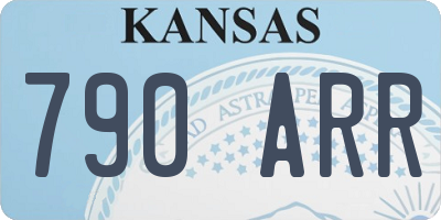 KS license plate 790ARR