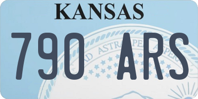 KS license plate 790ARS