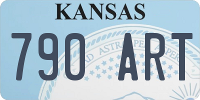 KS license plate 790ART