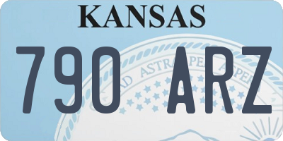KS license plate 790ARZ