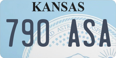 KS license plate 790ASA