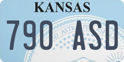 KS license plate 790ASD