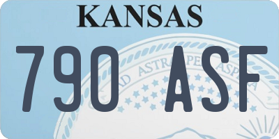 KS license plate 790ASF