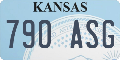 KS license plate 790ASG