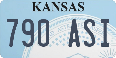 KS license plate 790ASI