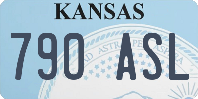 KS license plate 790ASL