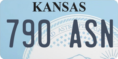 KS license plate 790ASN
