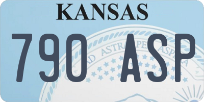 KS license plate 790ASP