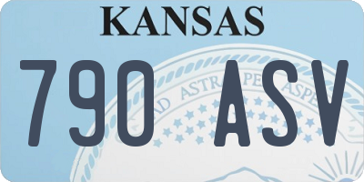 KS license plate 790ASV