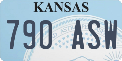 KS license plate 790ASW
