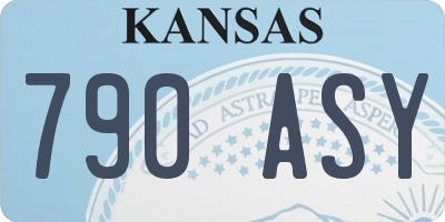 KS license plate 790ASY