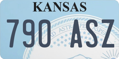 KS license plate 790ASZ
