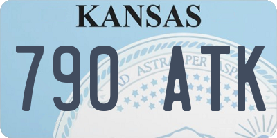 KS license plate 790ATK