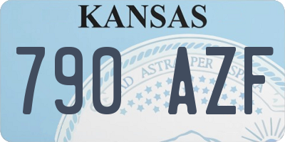 KS license plate 790AZF