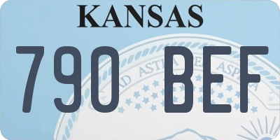 KS license plate 790BEF