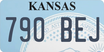 KS license plate 790BEJ