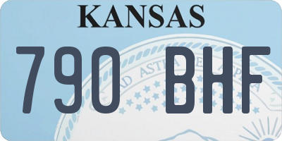 KS license plate 790BHF