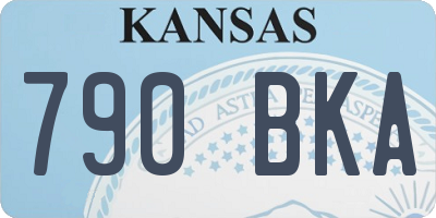 KS license plate 790BKA