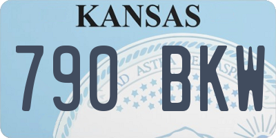 KS license plate 790BKW