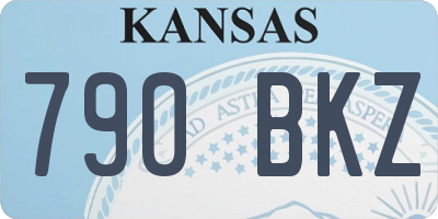KS license plate 790BKZ