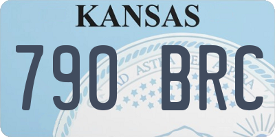 KS license plate 790BRC