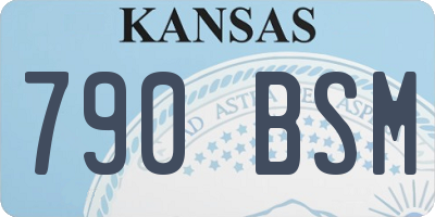 KS license plate 790BSM