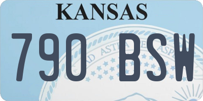KS license plate 790BSW