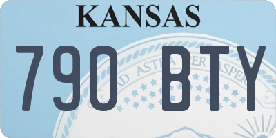 KS license plate 790BTY