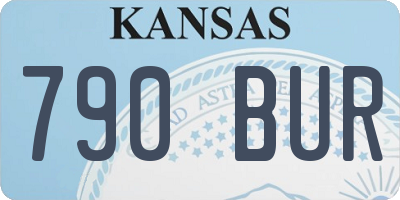 KS license plate 790BUR