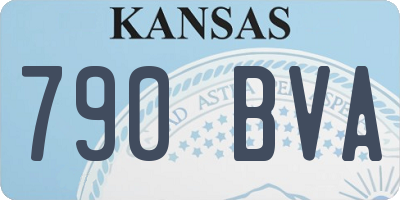 KS license plate 790BVA