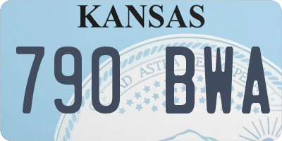 KS license plate 790BWA