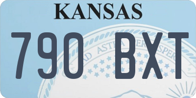 KS license plate 790BXT