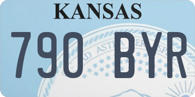 KS license plate 790BYR