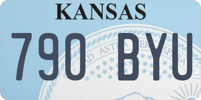KS license plate 790BYU