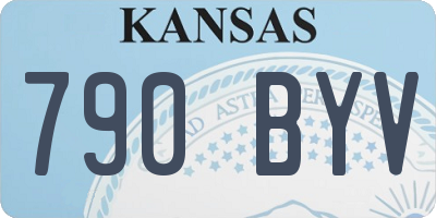 KS license plate 790BYV