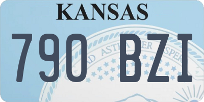KS license plate 790BZI