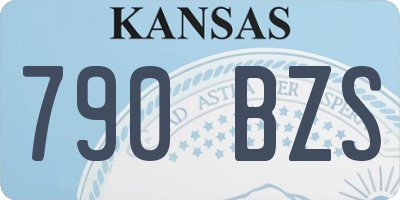 KS license plate 790BZS