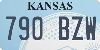 KS license plate 790BZW