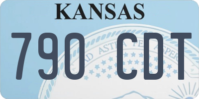 KS license plate 790CDT