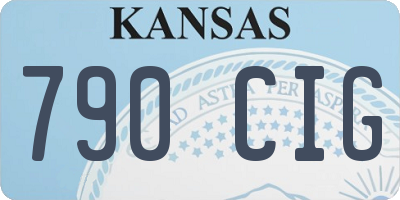 KS license plate 790CIG