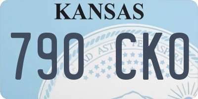 KS license plate 790CKO