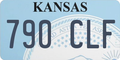 KS license plate 790CLF