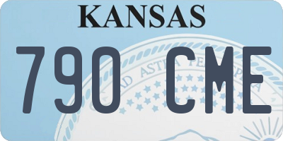 KS license plate 790CME