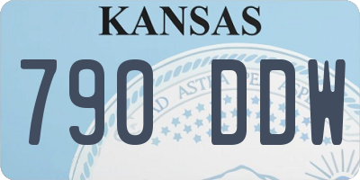 KS license plate 790DDW