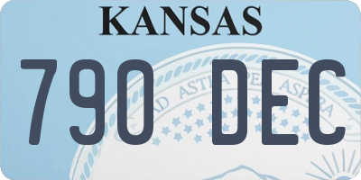 KS license plate 790DEC
