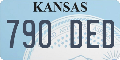 KS license plate 790DED