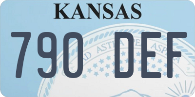 KS license plate 790DEF